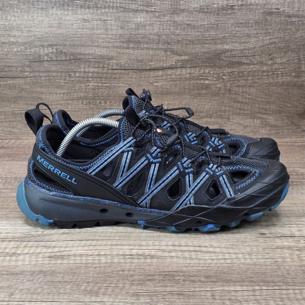 Merrell Choprock Men's Size 12 Black Blue Water Hiking Shoes Vibram Sole J50365